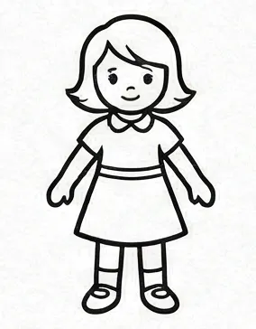 a girl with a dress and shoes.webp